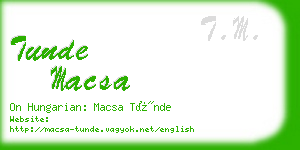 tunde macsa business card